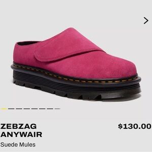 Dr. Martens Zebzag Anywair Suede Mules Size 42 EU